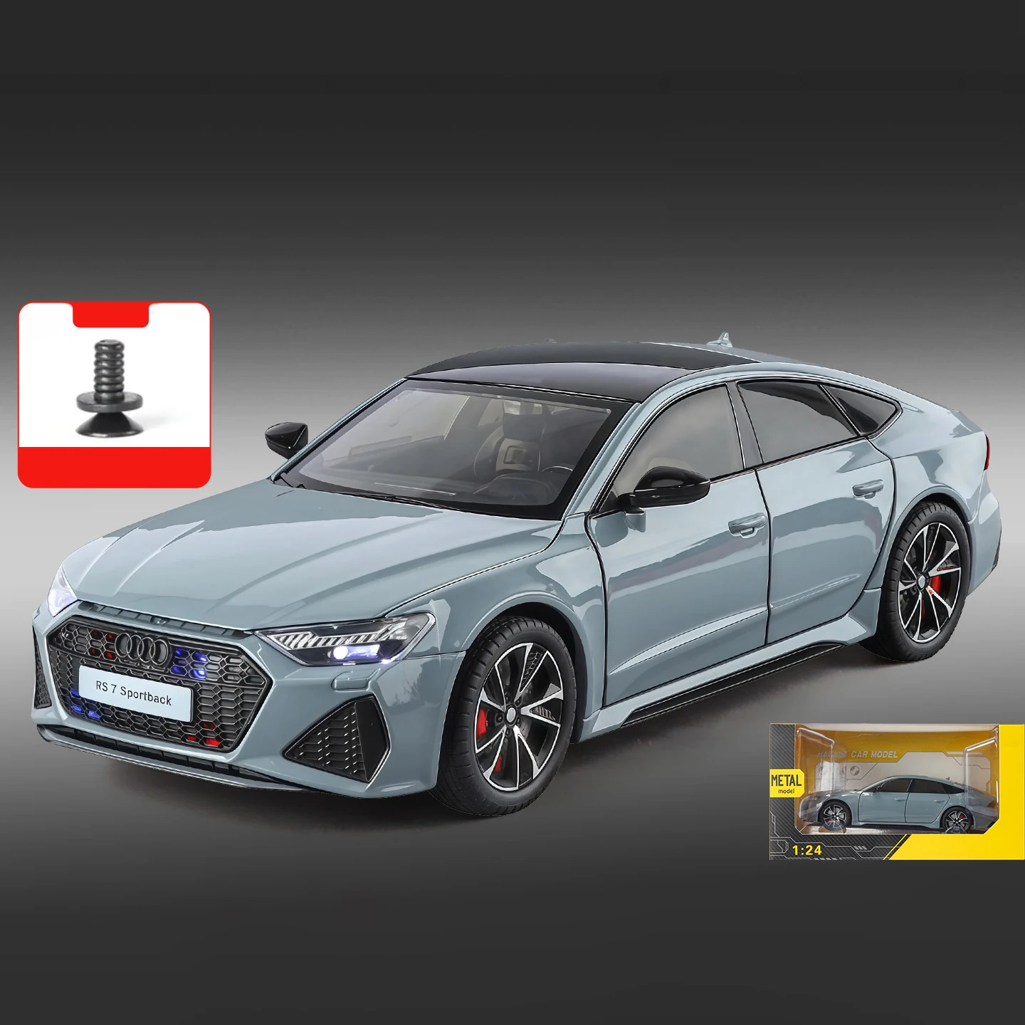 Audi RS7 Sportback 1:24 Diecast Model with Lights 7 Audi RS7 Sportback 1:24 Diecast Model with Lights - Image 7