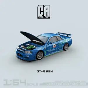 Blue Nissan GT-R R34 1:64 Diecast Model 7 S536e242a357147ee9c57bdff8899d5d6D