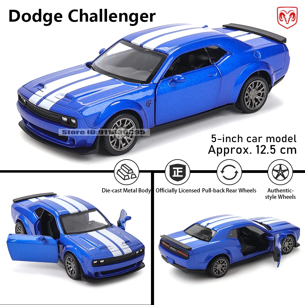 Dodge Challenger 1:36 Scale Die-Cast Model 8 Dodge Challenger 1:36 Scale Die-Cast Model - Image 8