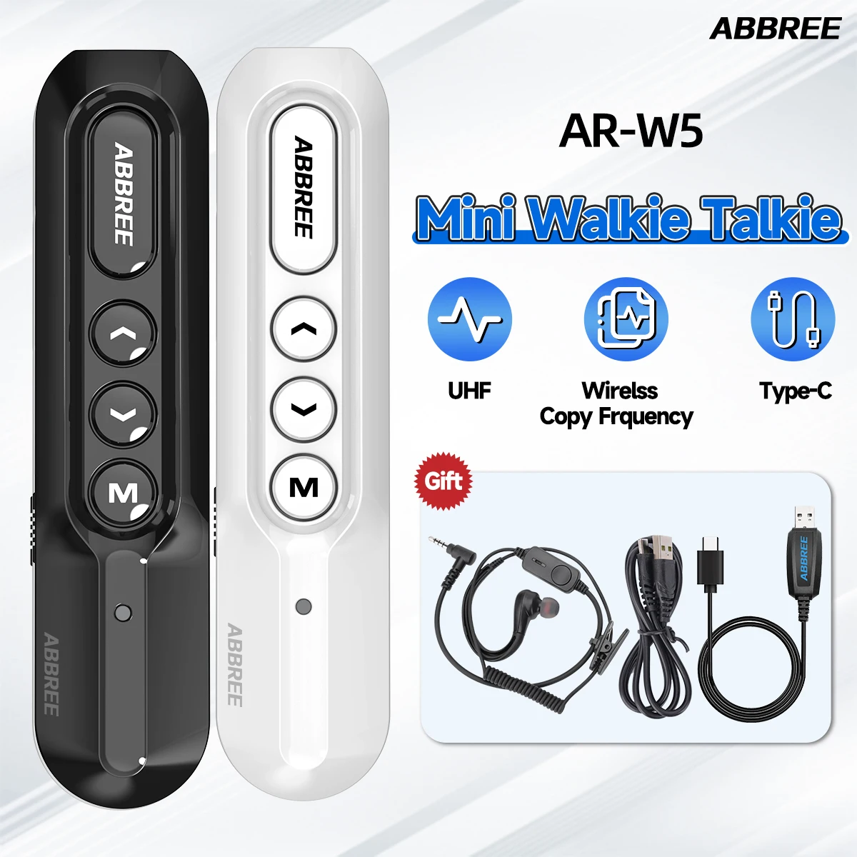 ABBREE AR-W5 Mini Walkie Talkies 400-480MHz 9 ABBREE AR-W5 Mini Walkie Talkies 400-480MHz - Image 9