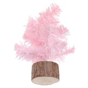 Pink Flocked Mini Christmas Tree Ornament