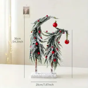 Mini Flocked Cedar Tree for Holiday Decor 12 S54585160cc55438182f07fe920a712dcH