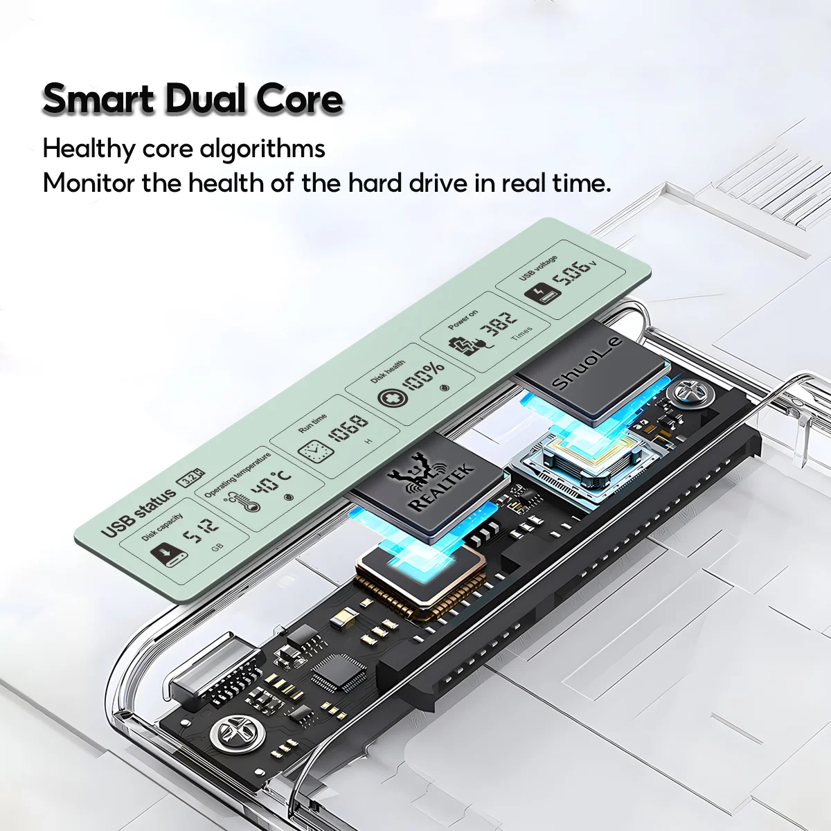 Transparent 2.5-Inch SATA HDD/SSD Enclosure 3 Transparent 2.5-Inch SATA HDD/SSD Enclosure - Image 3