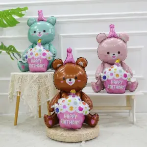 Pink Cartoon Bear Foil Balloon 80x57cm 9 S559d69e52bef4cbe9b5d9334c8116276O