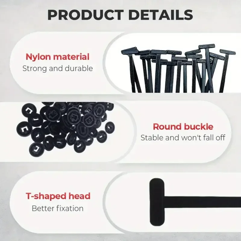 Black Nylon Cable Tie Kit with Buckles (Up to 600 pcs) 6 Black Nylon Cable Tie Kit with Buckles (Up to 600 pcs) - Image 6
