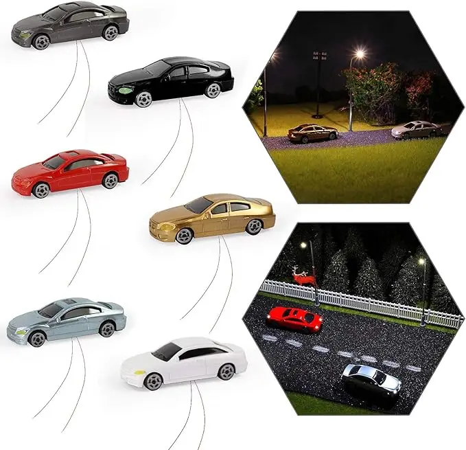 Illuminated Model Cars Set for Layouts 6 Illuminated Model Cars Set for Layouts - Image 6