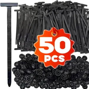 Black Nylon Cable Tie Kit with Buckles (Up to 600 pcs) 17 S56ac3803c7404e368dc356e0deec8ed0G