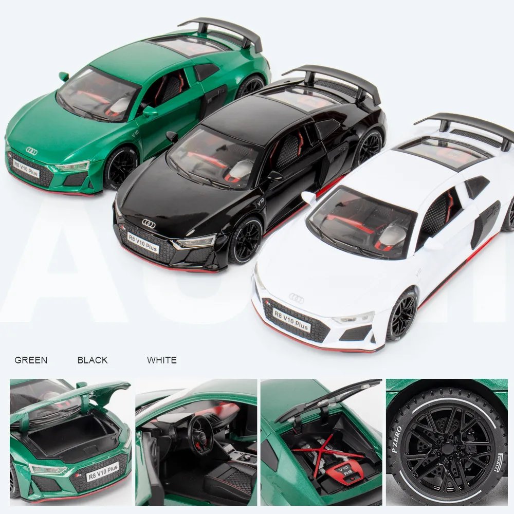Audi R8 1:24 Diecast Model in Black 6 Audi R8 1:24 Diecast Model in Black - Image 6