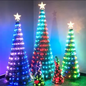 RGB Outdoor Christmas String Lights 5-20m with Remote 8 S572af10d99aa47eabdc4a3aa27211543M 1
