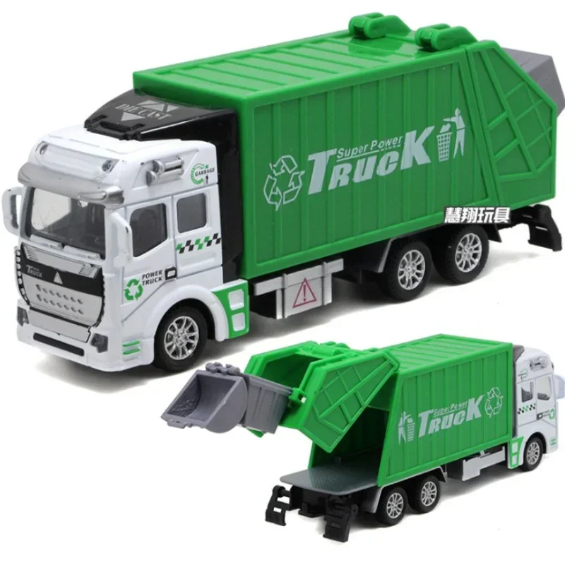 Diecast Garbage Truck Toy 1:32 Scale 2 Diecast Garbage Truck Toy 1:32 Scale - Image 2