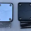 D Electric Guitar Neck Plate in Chrome or Black