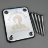 Jimi Hendrix Guitar Neck Plate with Engraved Portrait