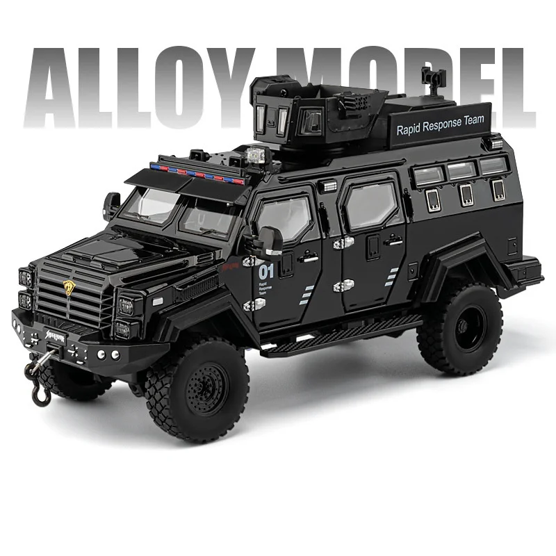 1:24 Alloy Tactical Police Off-Road Model 8 1:24 Alloy Tactical Police Off-Road Model - Image 8
