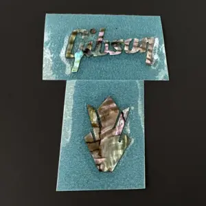 Abalone Gibson Guitar Headstock Decal