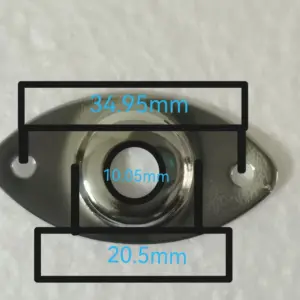 Chrome Guitar Jack Plate for Electric Guitar and Bass 11 S59e95f5ed438446fb7413fc7dfbf3bc2j