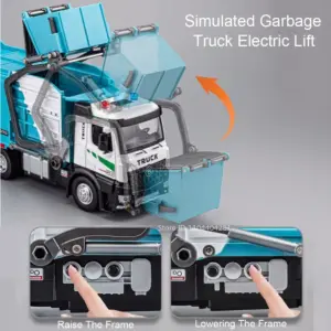 Blue Electric Garbage Truck Model 36cm 14 S5af4d12205154ffca2db590f0f5e1c2dp