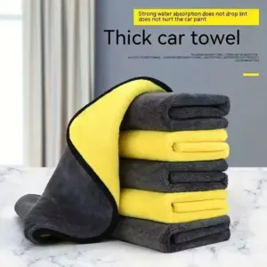 Vibrant Yellow Microfiber Car Towel Set (3 Sizes) 10 S5b15292b484346aa8e8647578ba05f519
