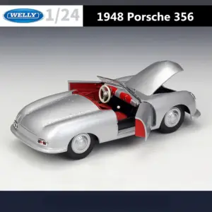 Silver Porsche 356 Roadster Diecast Model 1:24 Scale 10 S5b8da168902d4c4a99a3fa73c82f44fdI