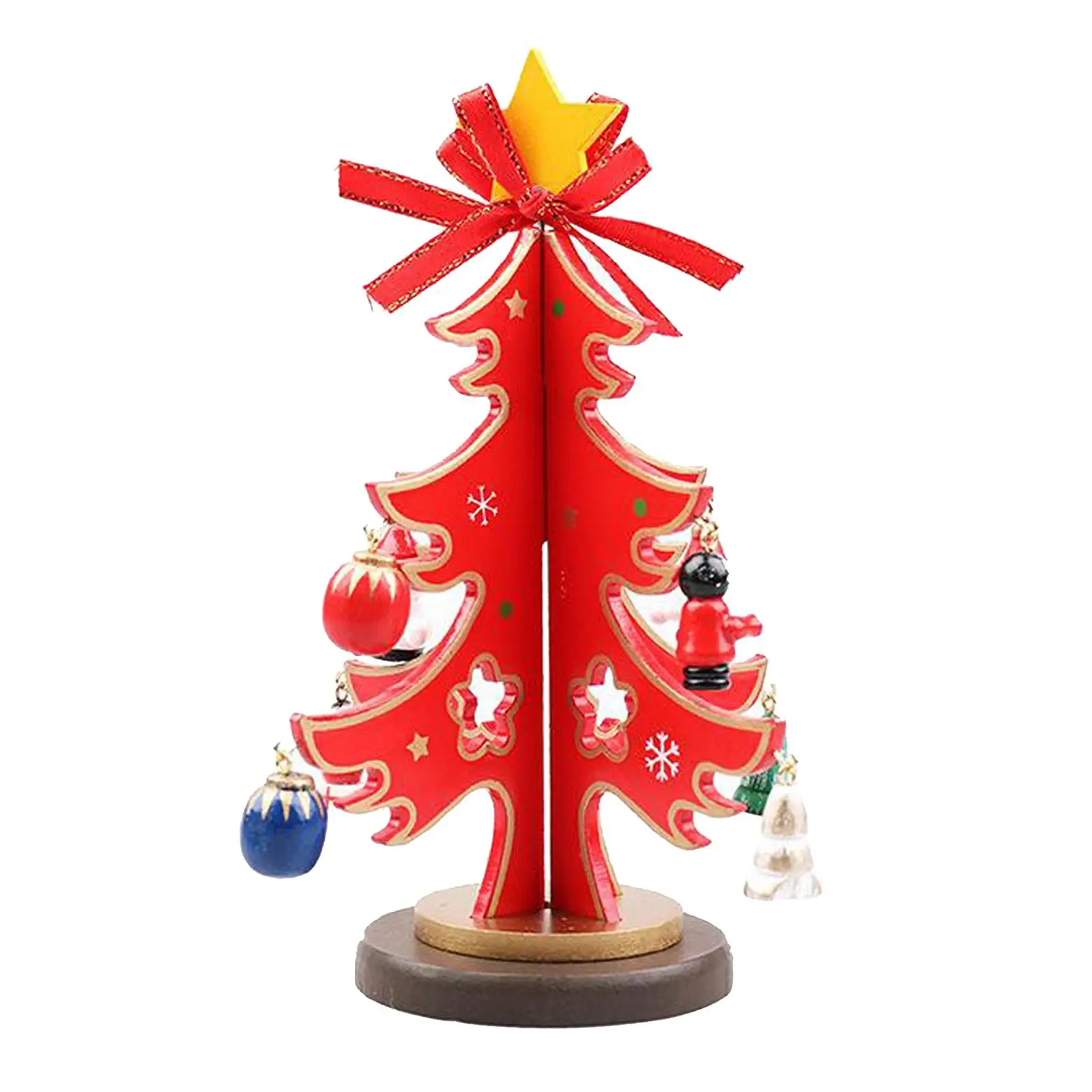 Vibrant Wooden Christmas Tree Ornament in Two Sizes 7 Vibrant Wooden Christmas Tree Ornament in Two Sizes - Image 7