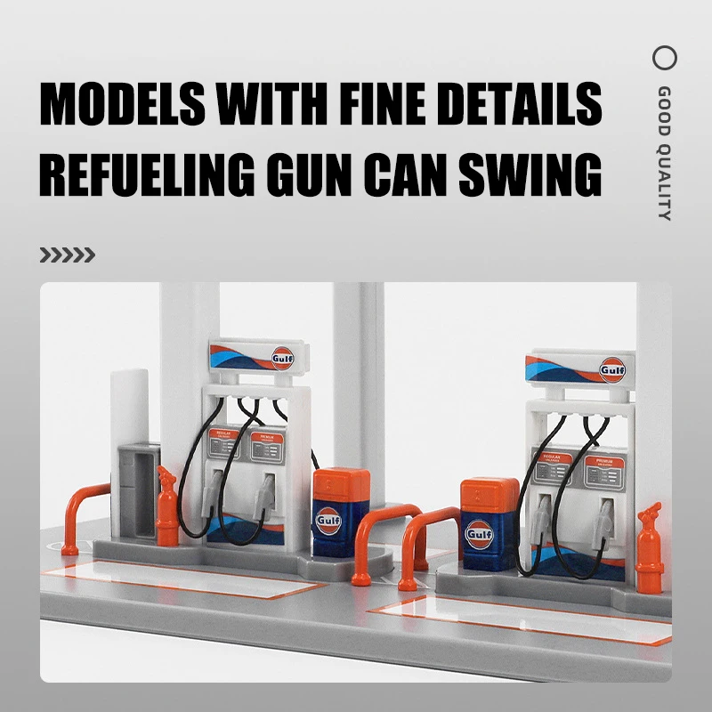 Gas Station Model 1:43 Scale with branded Vehicles 4 Gas Station Model 1:43 Scale with branded Vehicles - Image 4