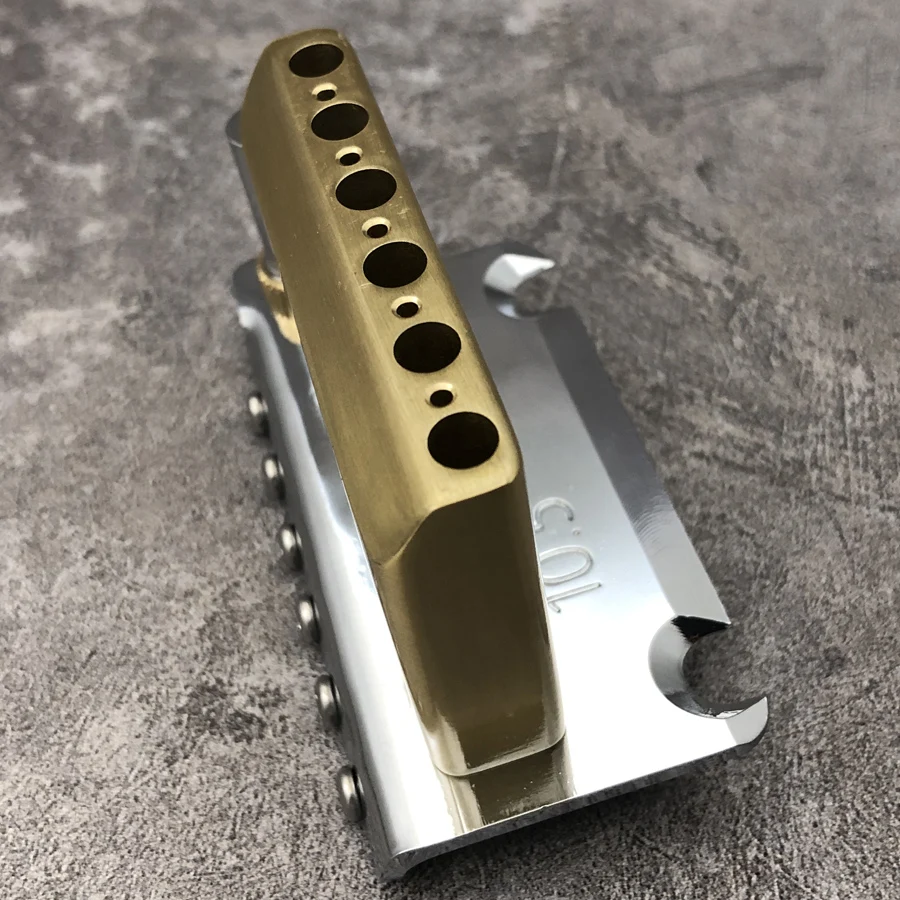 Chrome Full-Size Guitar Tremolo Bridge System 6 Chrome Full-Size Guitar Tremolo Bridge System - Image 6