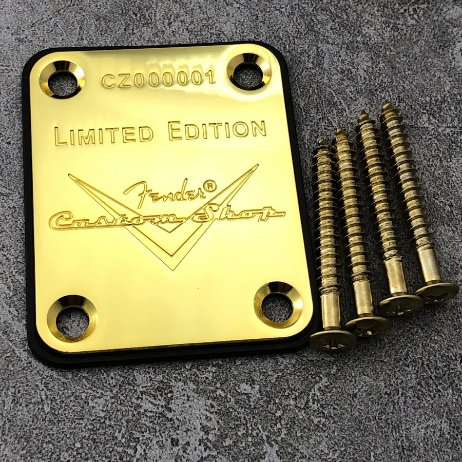Limited Edition Black and Gold Fender Neck Plate 1 Limited Edition Black and Gold Fender Neck Plate