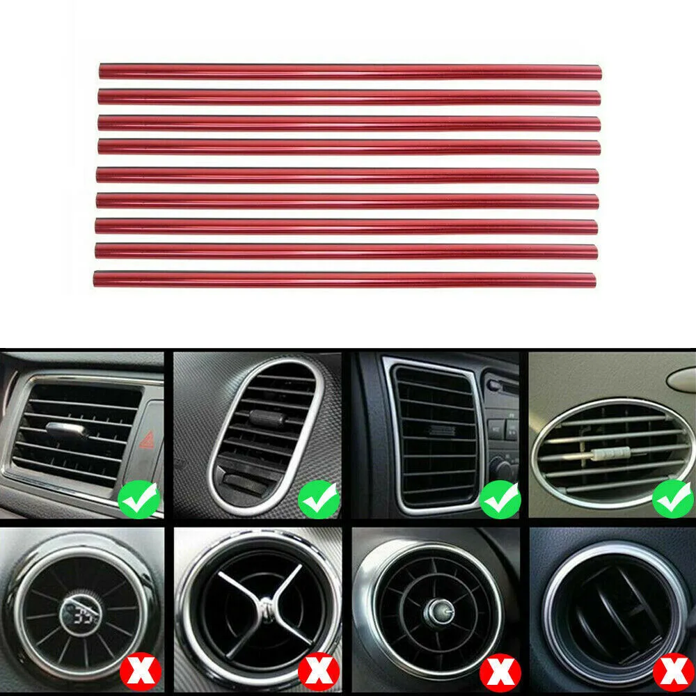 Colorful Car Vent Outlet Trim Strips - Universal Fit 4 Colorful Car Vent Outlet Trim Strips - Universal Fit - Image 4