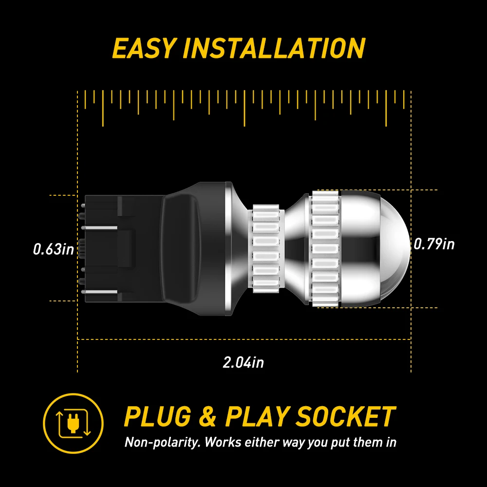T20 7443 LED Bulb Set - 1200 Lumens, 54 SMD 5 T20 7443 LED Bulb Set - 1200 Lumens, 54 SMD - Image 5
