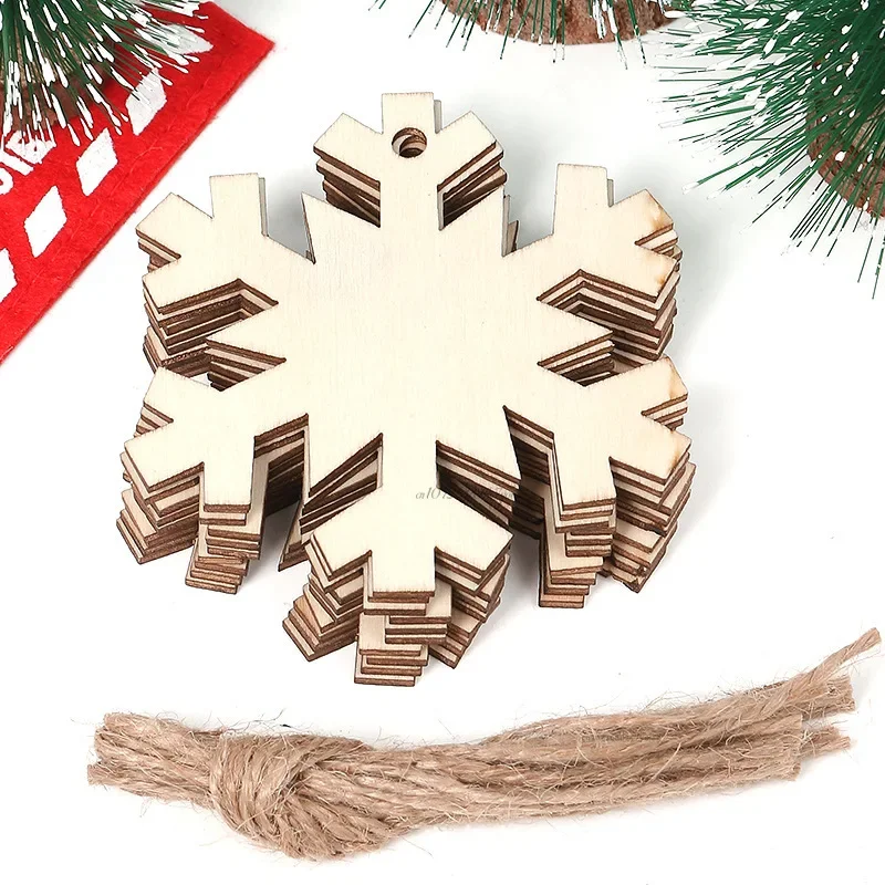 Unfinished Wooden Christmas Ornaments Set (10 Pieces) 11 Unfinished Wooden Christmas Ornaments Set (10 Pieces) - Image 11