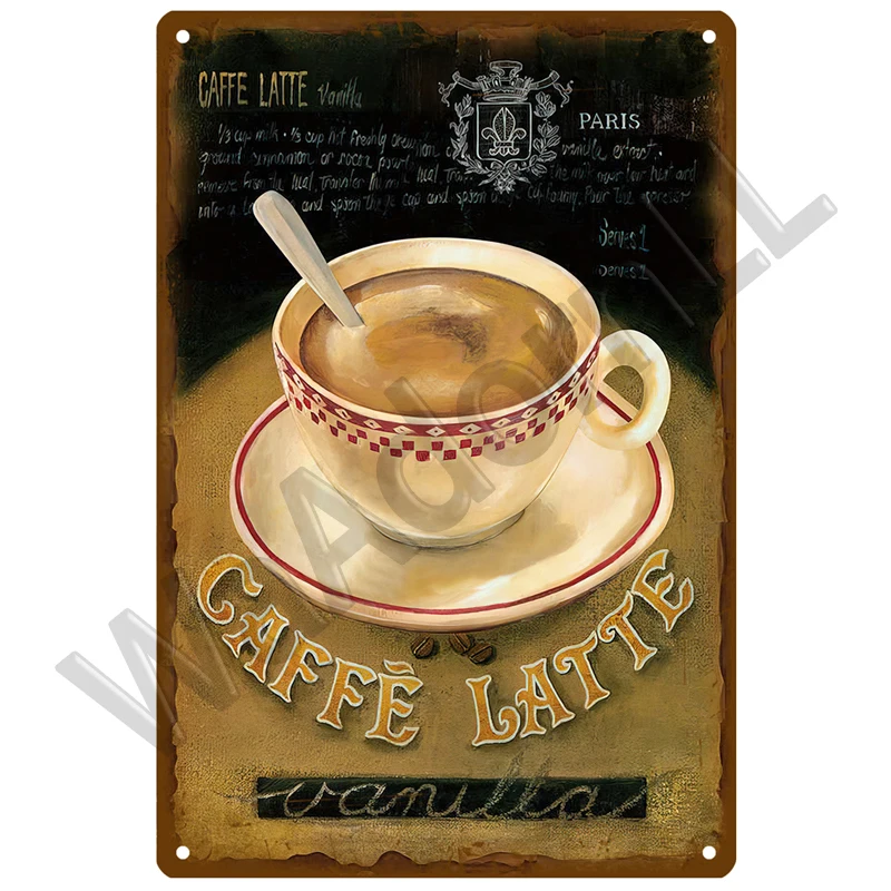 Coffee Themed Tin Sign Collection 20x30 cm 8 Coffee Themed Tin Sign Collection 20x30 cm - Image 8