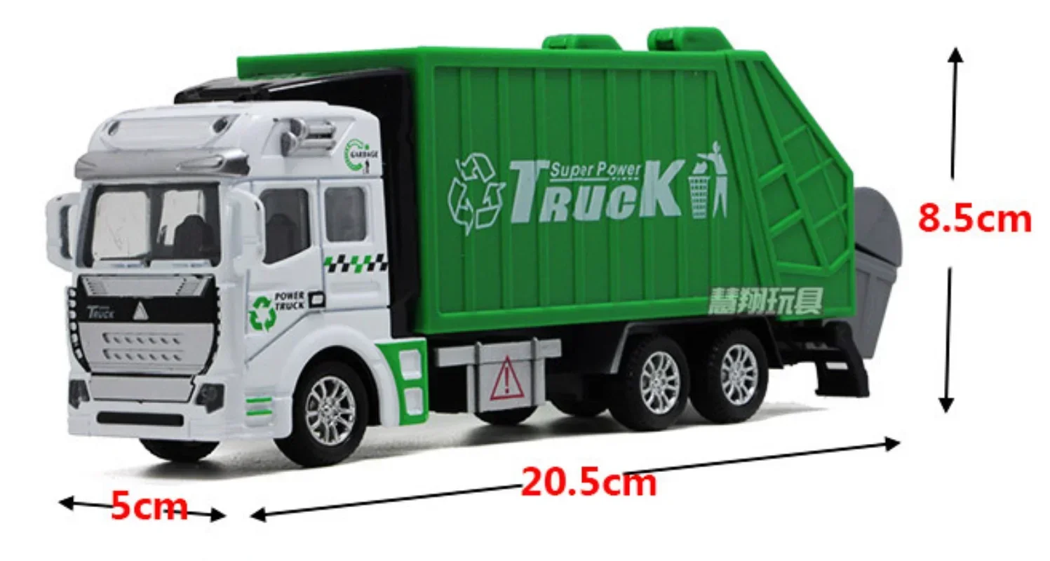 Diecast Garbage Truck Toy 1:32 Scale 4 Diecast Garbage Truck Toy 1:32 Scale - Image 4