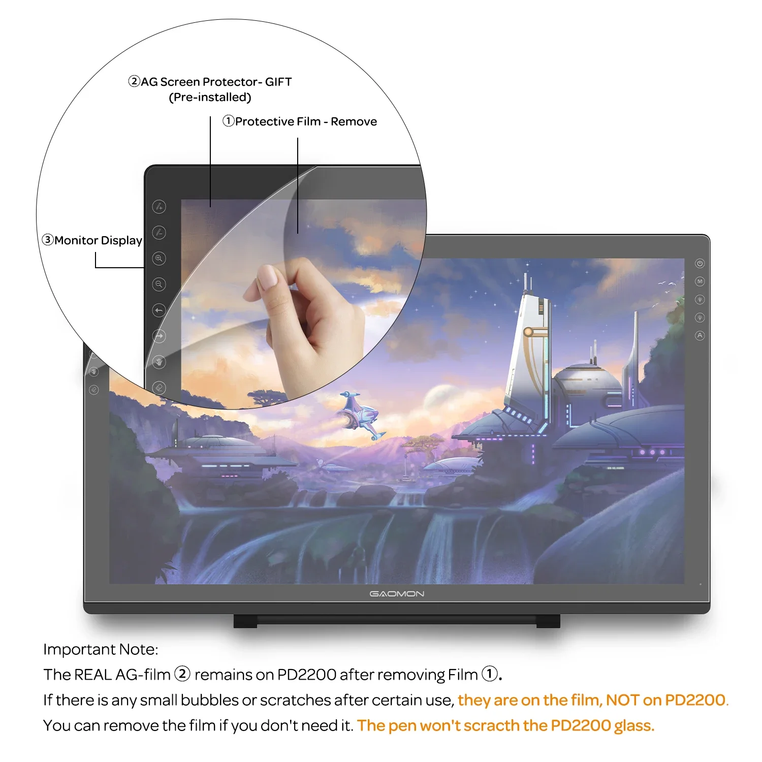 GAOMON 16 Inch Matte Screen Protector for PD1161, PD1220 5 GAOMON 16 Inch Matte Screen Protector for PD1161, PD1220 - Image 5