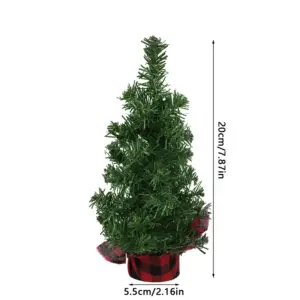 Mini Christmas Tree with Plaid Base in 15, 20, 30cm 16 S5f05563c34cd41aa97ff45cf63650e9fX