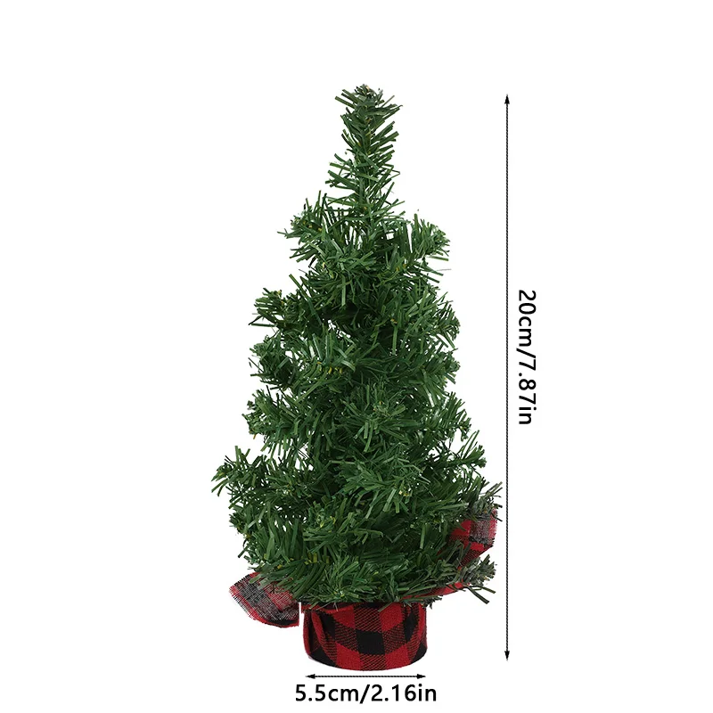 Mini Christmas Tree with Plaid Base in 15, 20, 30cm 8 Mini Christmas Tree with Plaid Base in 15, 20, 30cm - Image 8