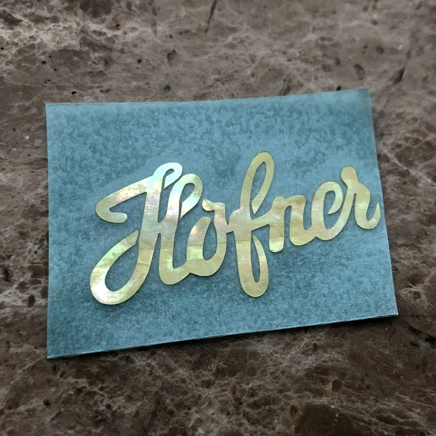 Gold Mother-of-Pearl Hofner Bass Decal 2 Gold Mother-of-Pearl Hofner Bass Decal - Image 2
