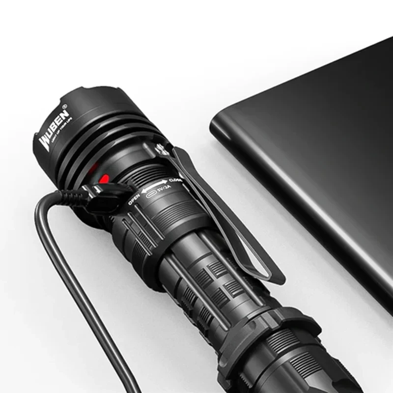 Rechargeable 2000-Lumen Tactical LED Flashlight 5 Rechargeable 2000-Lumen Tactical LED Flashlight - Image 5