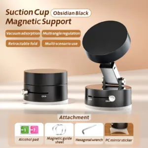 Magnetic Car Phone Holder Support 124mm Black 10 S608771ce509a4b0cae745b601c1492417