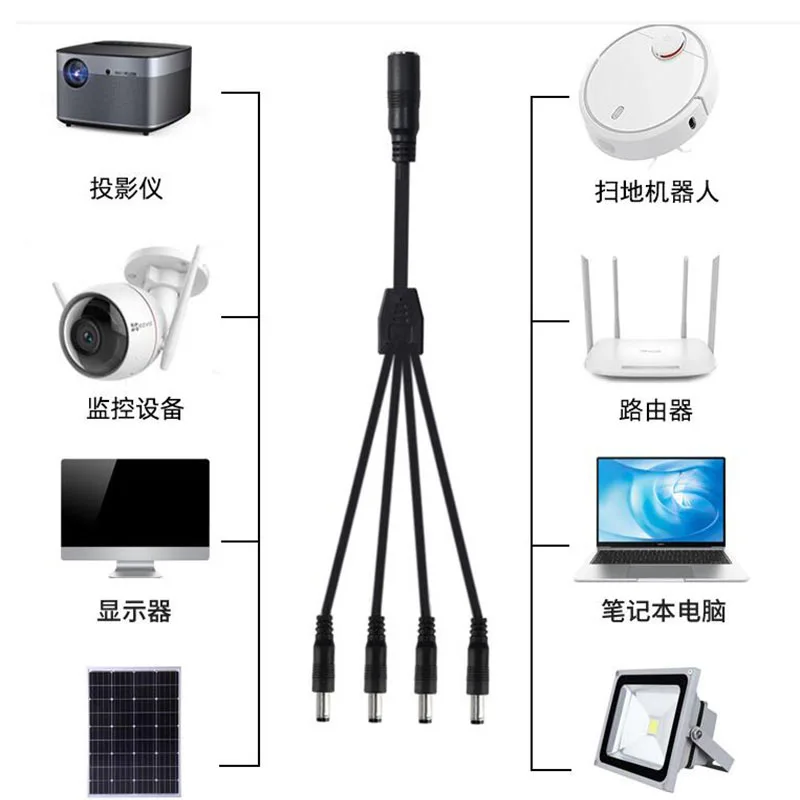 Black DC Splitter Cable 45cm, 5A, 2-4 Ports 6 Black DC Splitter Cable 45cm, 5A, 2-4 Ports - Image 6