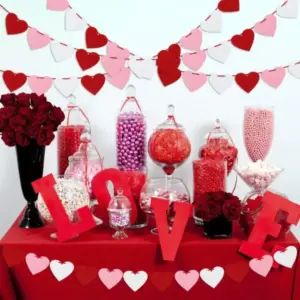 Valentine's Day Red Heart Banner Garland, 3m 14 S6137accaae474804b4212be5e3ecc7883