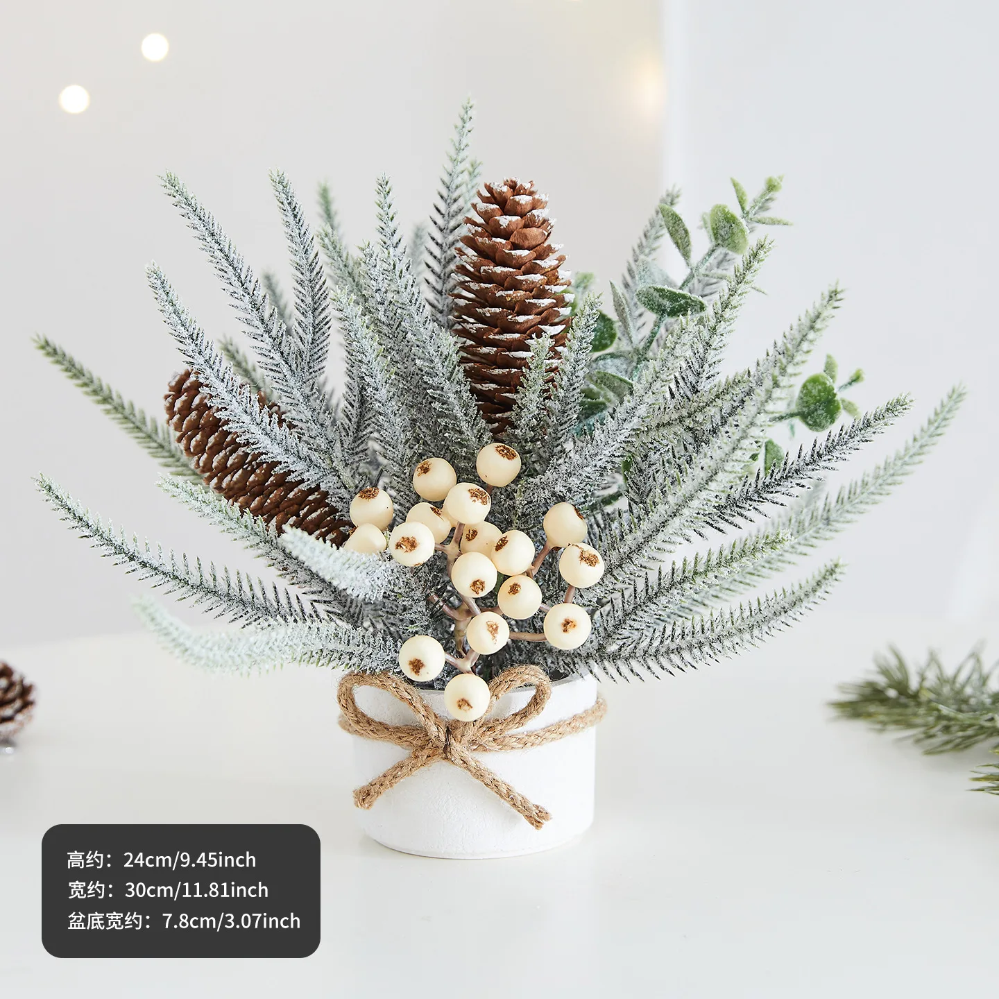 25cm Festive Mini Christmas Tree for Table Decor 5 25cm Festive Mini Christmas Tree for Table Decor - Image 5