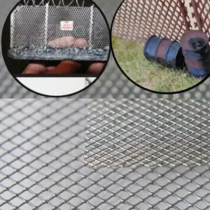 Realistic HO Scale Metallic Fence