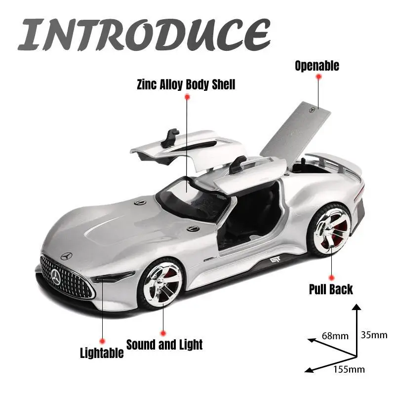 Mercedes-Benz AMG Vision GT 1:32 Diecast Model 3 Mercedes-Benz AMG Vision GT 1:32 Diecast Model - Image 3