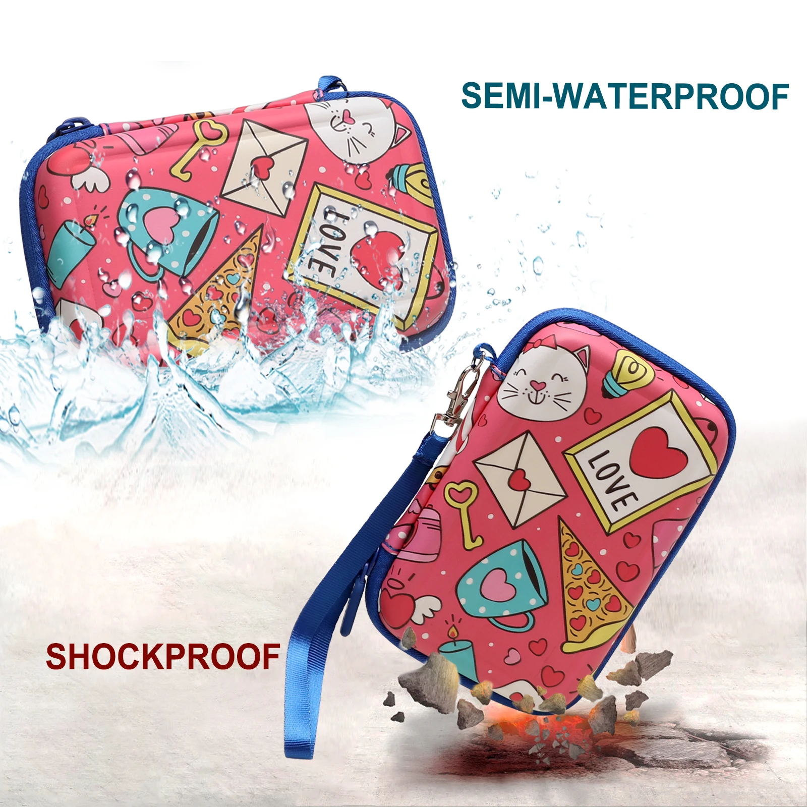 Blue Storage Case for Kodak Mini Shot 2 3 Blue Storage Case for Kodak Mini Shot 2 - Image 3