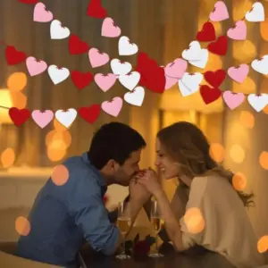 Valentine's Day Red Heart Banner Garland, 3m 12 S6360d8f611dd409cab24e29c9282e2a0x