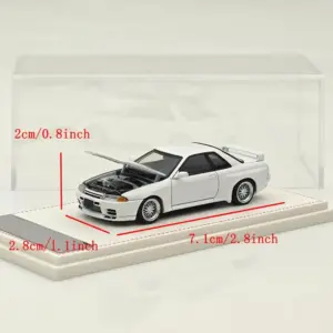 White Nissan Skyline R34 GTR Diecast Model 1:64 Scale 14 S637b49bd2e1145c4a08cdaf0c85f1c41O
