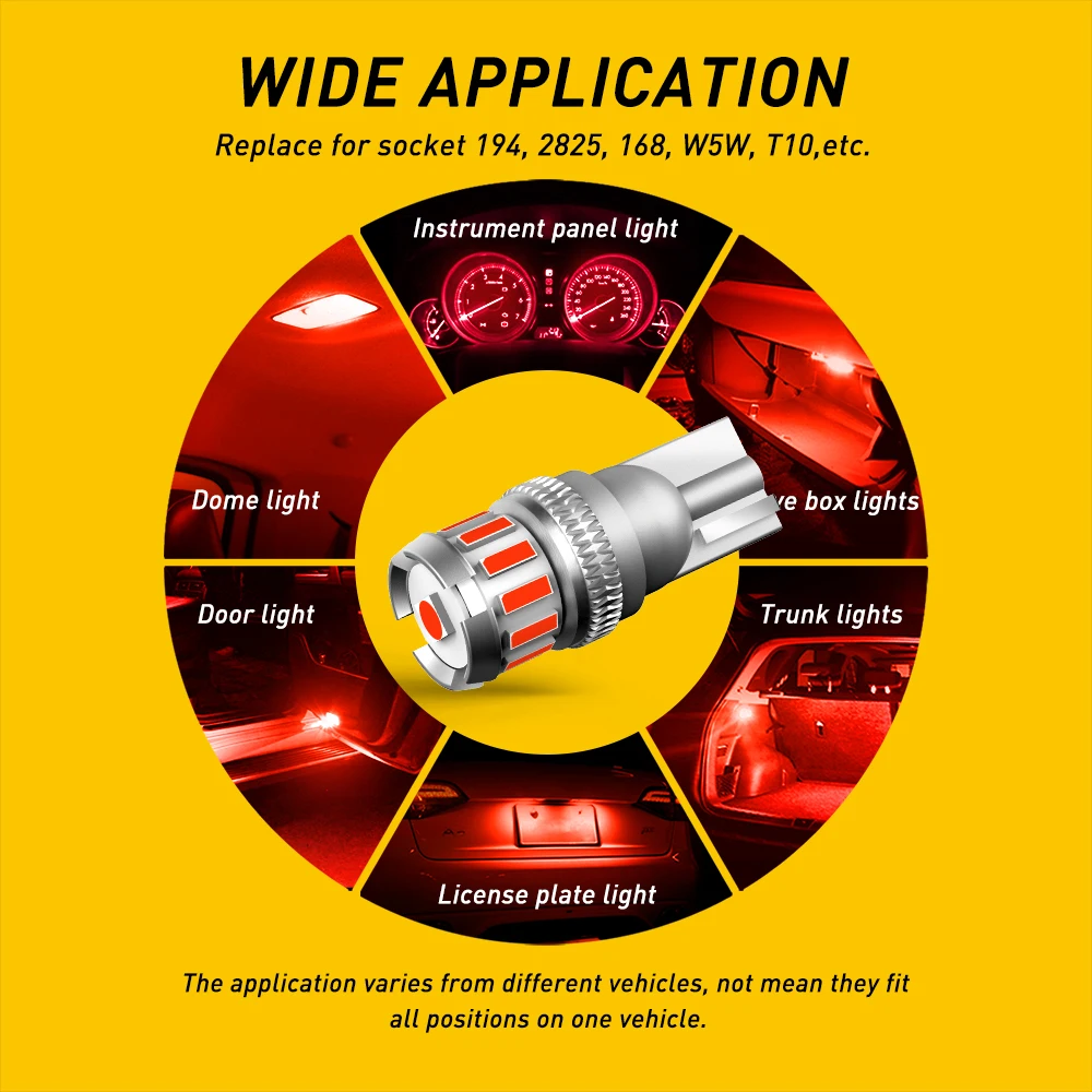 T10 W5W LED Bulb Set 4 Colors, 2W, 12V 6 T10 W5W LED Bulb Set 4 Colors, 2W, 12V - Image 6