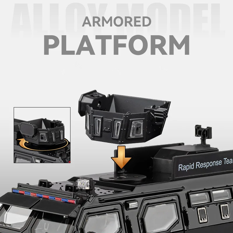 1:24 Alloy Tactical Police Off-Road Model 3 1:24 Alloy Tactical Police Off-Road Model - Image 3