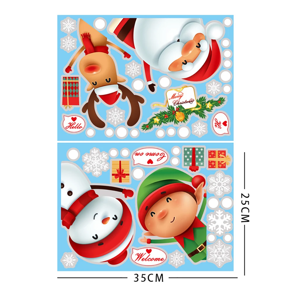 Festive Christmas Window Stickers Set with 4 Styles 6 Festive Christmas Window Stickers Set with 4 Styles - Image 6