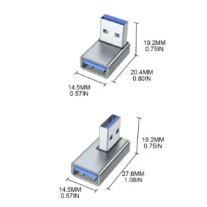 USB 3.0 90-Degree Angle Adapter for Tight Spaces 15 S65bb821be19e4d54b7ce97d6eb62c538d