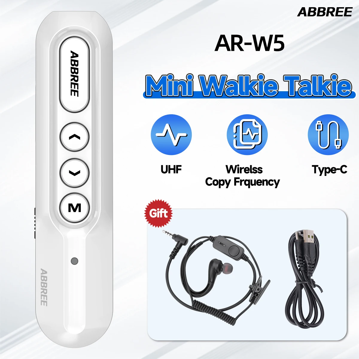 ABBREE AR-W5 Mini Walkie Talkies 400-480MHz 11 ABBREE AR-W5 Mini Walkie Talkies 400-480MHz - Image 11